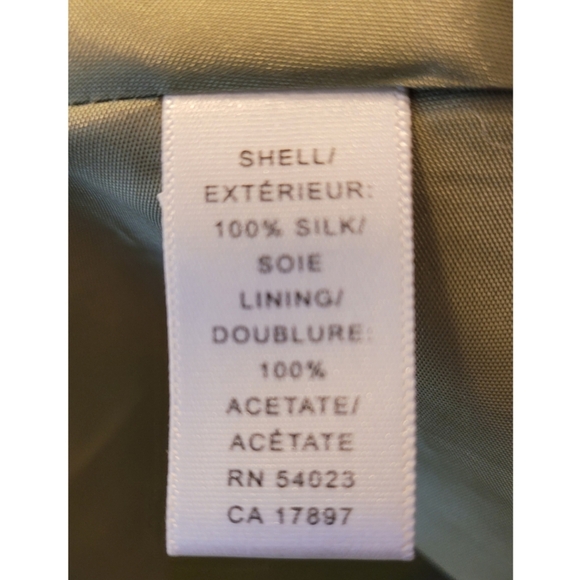 Banana Republic 100% Silk Women's Skirt Size 0 Floral Flowy Pastel Green Lined - Picture 12 of 14